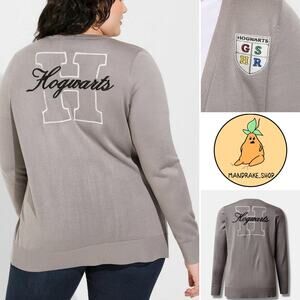 Torrid Harry Potter Hogwarts Cardigan Hufflepuff Gryffindor Ravenclaw Sweater 1X